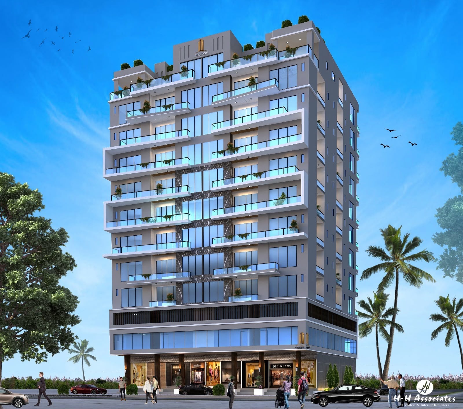 Liberty Commercial Elevation, Bahria Town Karachi
